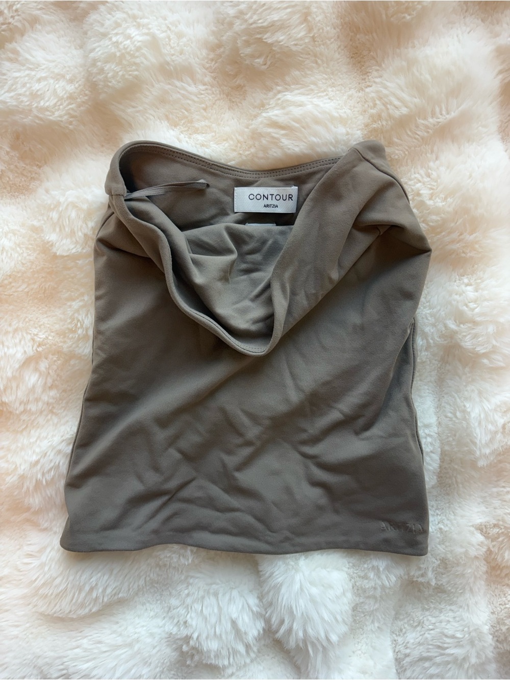 Aritzia Contour Olive Strapless Tube Top